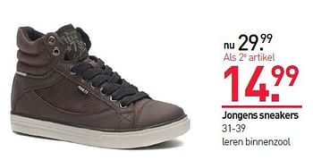 Aanbiedingen Jongens sneakers - Huismerk - Scapino - Geldig van 25/08/2014 tot 14/09/2014 bij Scapino