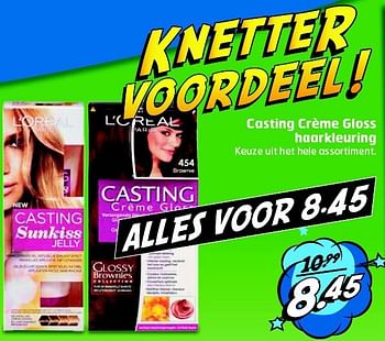 Aanbiedingen Casting crème gloss haarkleuring keuze uit het hele assortiment - Gloss - Geldig van 26/08/2014 tot 31/08/2014 bij Trekpleister