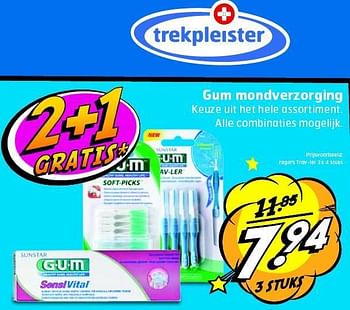 Aanbiedingen Gum mondverzorging - GUM - Geldig van 26/08/2014 tot 31/08/2014 bij Trekpleister