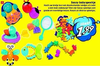 Aanbiedingen Sassy babyspeeltje - Sassy - Geldig van 26/08/2014 tot 31/08/2014 bij Trekpleister