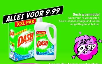 Aanbiedingen Dash wasmiddel - Dash - Geldig van 26/08/2014 tot 31/08/2014 bij Trekpleister