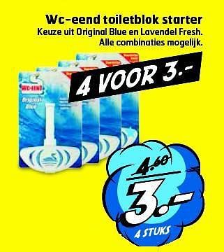 Aanbiedingen Wc-eend toiletblok starter - WC Eend - Geldig van 26/08/2014 tot 31/08/2014 bij Trekpleister