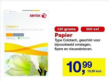 Aanbiedingen Xerox papier colotech - Xerox - Geldig van 27/08/2014 tot 09/09/2014 bij Makro