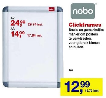 Aanbiedingen Clickframes - Nobo - Geldig van 27/08/2014 tot 09/09/2014 bij Makro