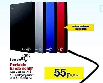 Aanbiedingen Seagate portable harde schijf back up plus - Seagate - Geldig van 27/08/2014 tot 09/09/2014 bij Makro