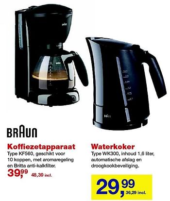 Aanbiedingen Braun koffiezetapparaat kf560 - Braun - Geldig van 27/08/2014 tot 09/09/2014 bij Makro