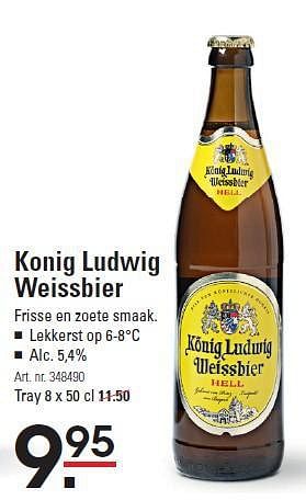 Aanbiedingen Konig ludwig weissbier - König ludwig - Geldig van 28/08/2014 tot 15/09/2014 bij Sligro