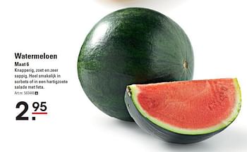 Aanbiedingen Watermeloen maat 6 - Huismerk - Sligro - Geldig van 28/08/2014 tot 15/09/2014 bij Sligro