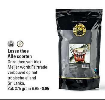 Aanbiedingen Losse thee alle soorten - Huismerk - Sligro - Geldig van 28/08/2014 tot 15/09/2014 bij Sligro