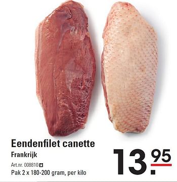 Aanbiedingen Eendenfilet canette frankrijk - Huismerk - Sligro - Geldig van 28/08/2014 tot 15/09/2014 bij Sligro