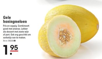 Aanbiedingen Gele honingmeloen - Huismerk - Sligro - Geldig van 28/08/2014 tot 15/09/2014 bij Sligro
