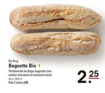 Aanbiedingen De trog baguette bio - De Trog - Geldig van 28/08/2014 tot 15/09/2014 bij Sligro