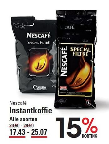 Aanbiedingen Instantkoffie - Nescafe - Geldig van 28/08/2014 tot 15/09/2014 bij Sligro