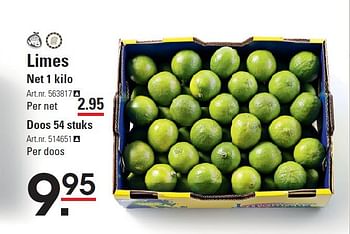 Aanbiedingen Limes - Huismerk - Sligro - Geldig van 28/08/2014 tot 15/09/2014 bij Sligro