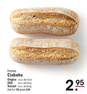 Aanbiedingen Panitaly ciabatta - PANITALY - Geldig van 28/08/2014 tot 15/09/2014 bij Sligro