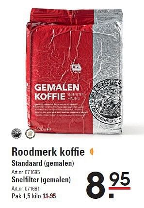 Aanbiedingen Roodmerk koffie standaard (gemalen) - Alex Meijer - Geldig van 28/08/2014 tot 15/09/2014 bij Sligro