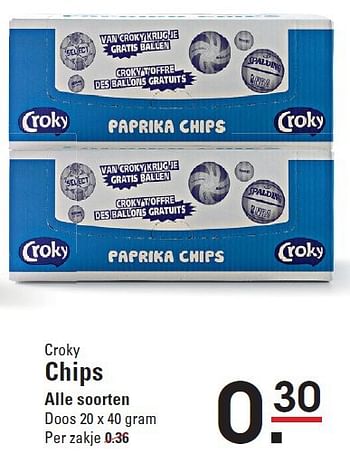 Aanbiedingen Croky chips - Croky - Geldig van 28/08/2014 tot 15/09/2014 bij Sligro