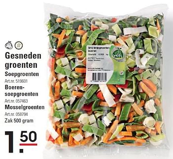 Aanbiedingen Gesneden groenten soepgroenten - Huismerk - Sligro - Geldig van 28/08/2014 tot 15/09/2014 bij Sligro