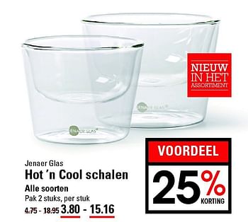Aanbiedingen Jenaer glas hot `n cool schalen - Jenaer - Geldig van 28/08/2014 tot 15/09/2014 bij Sligro