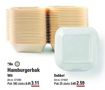 Aanbiedingen Hamburgerbak wit - Takedis - Geldig van 28/08/2014 tot 15/09/2014 bij Sligro
