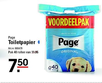 Aanbiedingen Page toiletpapier - Page - Geldig van 28/08/2014 tot 15/09/2014 bij Sligro