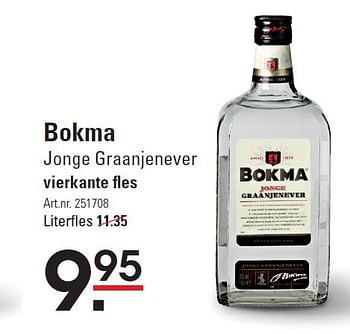 Aanbiedingen Bokma jonge graanjenever vierkante fl es - BOKMA - Geldig van 28/08/2014 tot 15/09/2014 bij Sligro