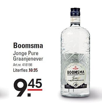 Aanbiedingen Boomsma jonge pure graanjenever - Boomsma - Geldig van 28/08/2014 tot 15/09/2014 bij Sligro
