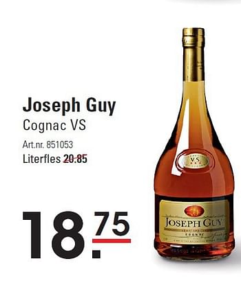 Aanbiedingen Joseph guy cognac vs - Joseph Guy - Geldig van 28/08/2014 tot 15/09/2014 bij Sligro