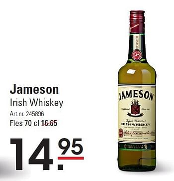 Aanbiedingen Jameson irish whiskey - Jameson - Geldig van 28/08/2014 tot 15/09/2014 bij Sligro