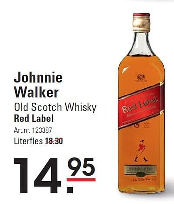 Aanbiedingen Johnnie walker old scotch whisky red label - Johnnie Walker - Geldig van 28/08/2014 tot 15/09/2014 bij Sligro