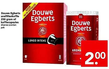 Aanbiedingen Douwe egberts snelfilterkoffie of koffiecapsules - Douwe Egberts - Geldig van 31/08/2014 tot 06/09/2014 bij Deen Supermarkten