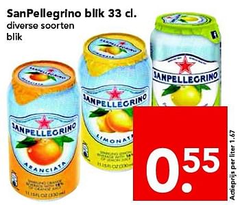 Aanbiedingen Sanpellegrino blik - Sanpellegrino - Geldig van 31/08/2014 tot 06/09/2014 bij Deen Supermarkten