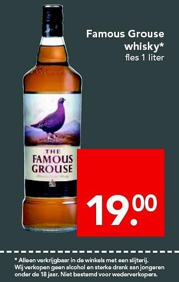 Aanbiedingen Famous grouse whisky - The Famous Grouse - Geldig van 31/08/2014 tot 06/09/2014 bij Deen Supermarkten