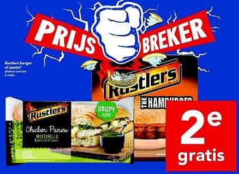 Aanbiedingen Rustlers burger of panini - Rustlers - Geldig van 31/08/2014 tot 06/09/2014 bij Deen Supermarkten