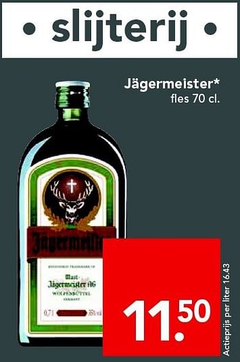 Aanbiedingen Jägermeister - Jagermeister - Geldig van 31/08/2014 tot 06/09/2014 bij Deen Supermarkten