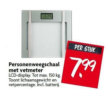 Aanbiedingen Personenweegschaal met vetmeter - Huismerk - Deka Markt - Geldig van 31/08/2014 tot 06/09/2014 bij Deka Markt