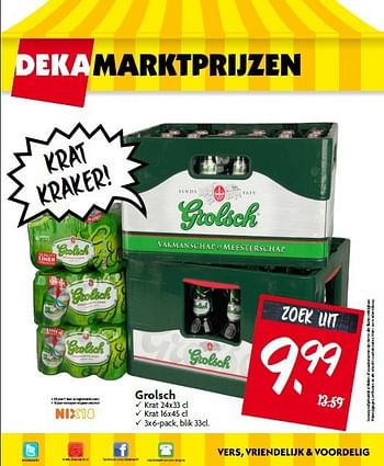 Aanbiedingen Grolsch - Grolsch - Geldig van 31/08/2014 tot 06/09/2014 bij Deka Markt