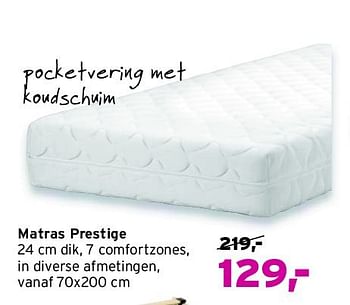 Aanbiedingen Matras prestige - Huismerk - Leen Bakker - Geldig van 31/08/2014 tot 13/09/2014 bij Leen Bakker