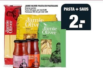Aanbiedingen Jamie oliver pasta en pastasaus - Jamie Oliver - Geldig van 01/09/2014 tot 07/09/2014 bij Big Bazar