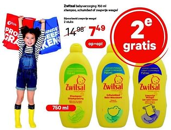 Aanbiedingen Zwitsal babyverzorging shampoo, schuimbad of zeepvrije wasgel - Zwitsal - Geldig van 01/09/2014 tot 14/09/2014 bij Etos