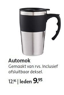 Aanbiedingen Automok gemaakt van rvs. inclusief afsluitbaar deksel - Huismerk - ANWB - Geldig van 01/09/2014 tot 14/09/2014 bij ANWB