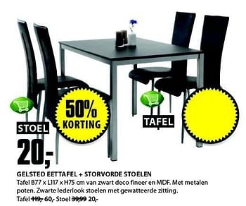 Aanbiedingen Gelsted eettafel + storvorde stoelen - Huismerk - Jysk - Geldig van 01/09/2014 tot 14/09/2014 bij Jysk