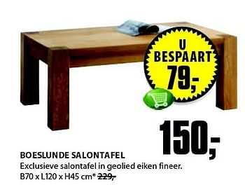 Aanbiedingen Boeslunde salontafel - Huismerk - Jysk - Geldig van 01/09/2014 tot 14/09/2014 bij Jysk