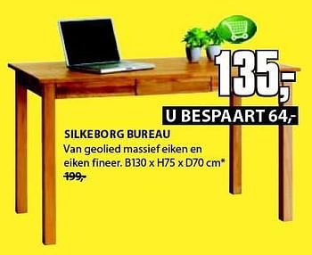 Aanbiedingen Silkeborg bureau - Huismerk - Jysk - Geldig van 01/09/2014 tot 14/09/2014 bij Jysk
