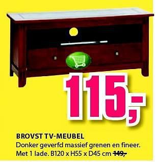 Aanbiedingen Brovst tv-meubel - Huismerk - Jysk - Geldig van 01/09/2014 tot 14/09/2014 bij Jysk