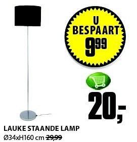 Aanbiedingen Lauke staande lamp - Huismerk - Jysk - Geldig van 01/09/2014 tot 14/09/2014 bij Jysk