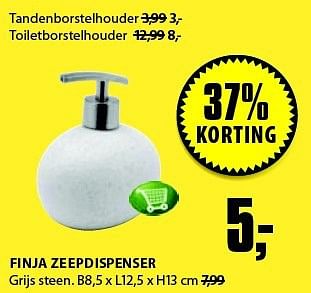 Aanbiedingen Finja zeepdispenser - Huismerk - Jysk - Geldig van 01/09/2014 tot 14/09/2014 bij Jysk