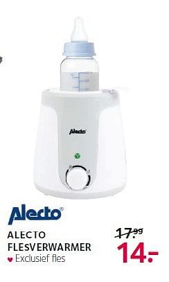 Aanbiedingen Alecto flesverwarmer - Alecto - Geldig van 01/09/2014 tot 21/09/2014 bij Prenatal