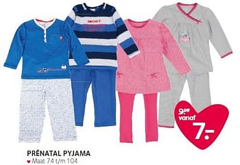 Aanbiedingen Prénatal pyjama - Huismerk - Prenatal - Geldig van 01/09/2014 tot 21/09/2014 bij Prenatal