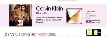 Aanbiedingen Calvin klein reveal eau de parfum - Calvin Klein - Geldig van 01/09/2014 tot 21/09/2014 bij Vroom & Dreesman